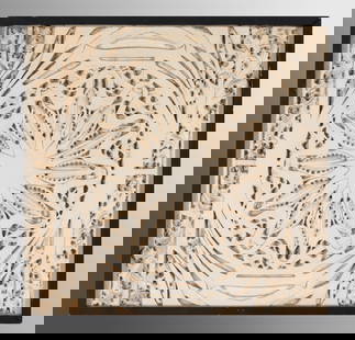 After Dankmar Adler & Louis Sullivan 20th Century Architectural Panel, originally designed for the: After Dankmar Adler & Louis Sullivan 20th Century Architectural Panel, originally designed for the Garrick Theatre / Schiller Building, 1891 Chicago, Illinois, c. 1970 painted cast plaster 26 h ×