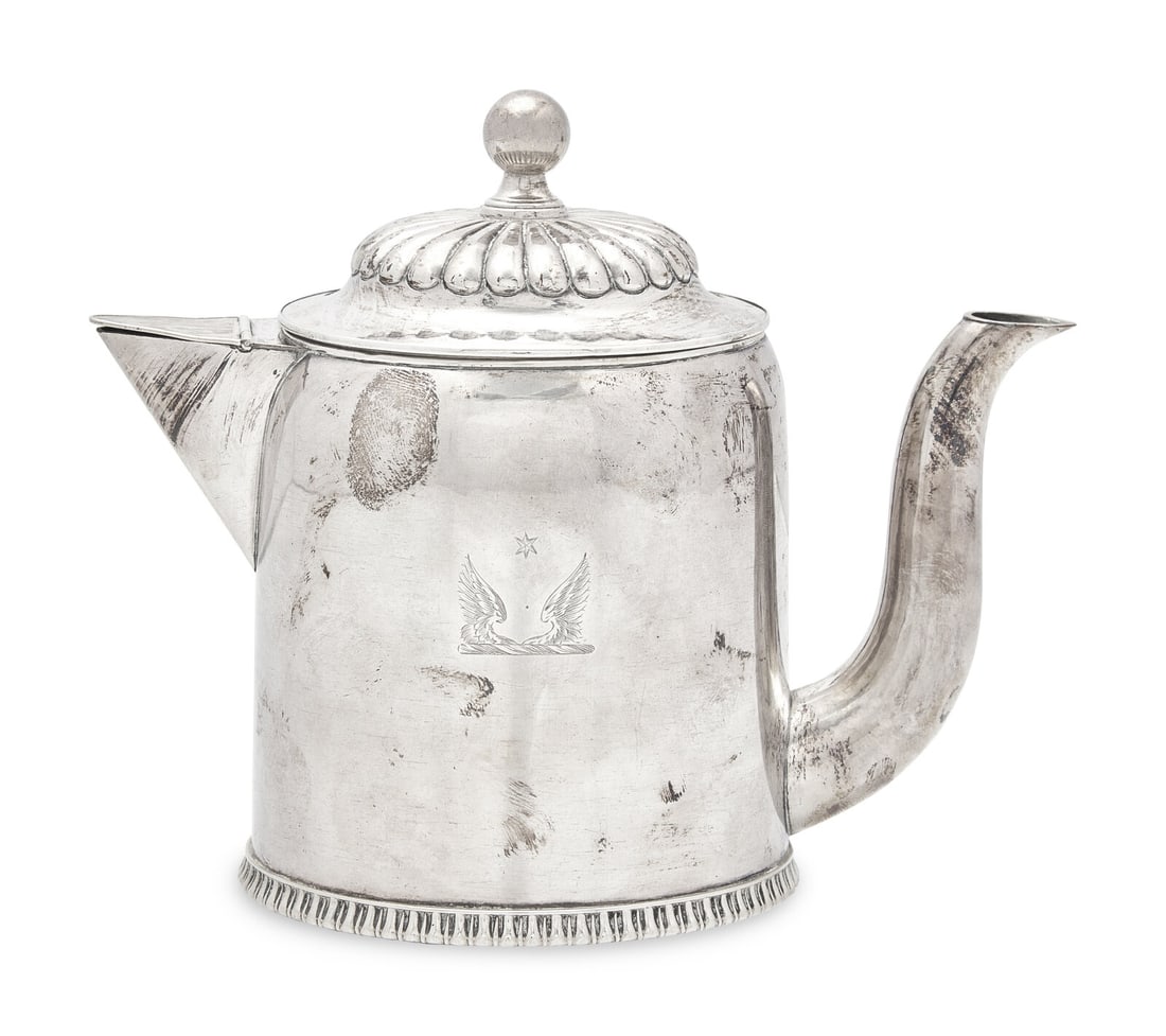 A Rare Silver Argyle, John Nelson (1735-1789), Portsmouth, NH, Circa 1760 (1 of 3)