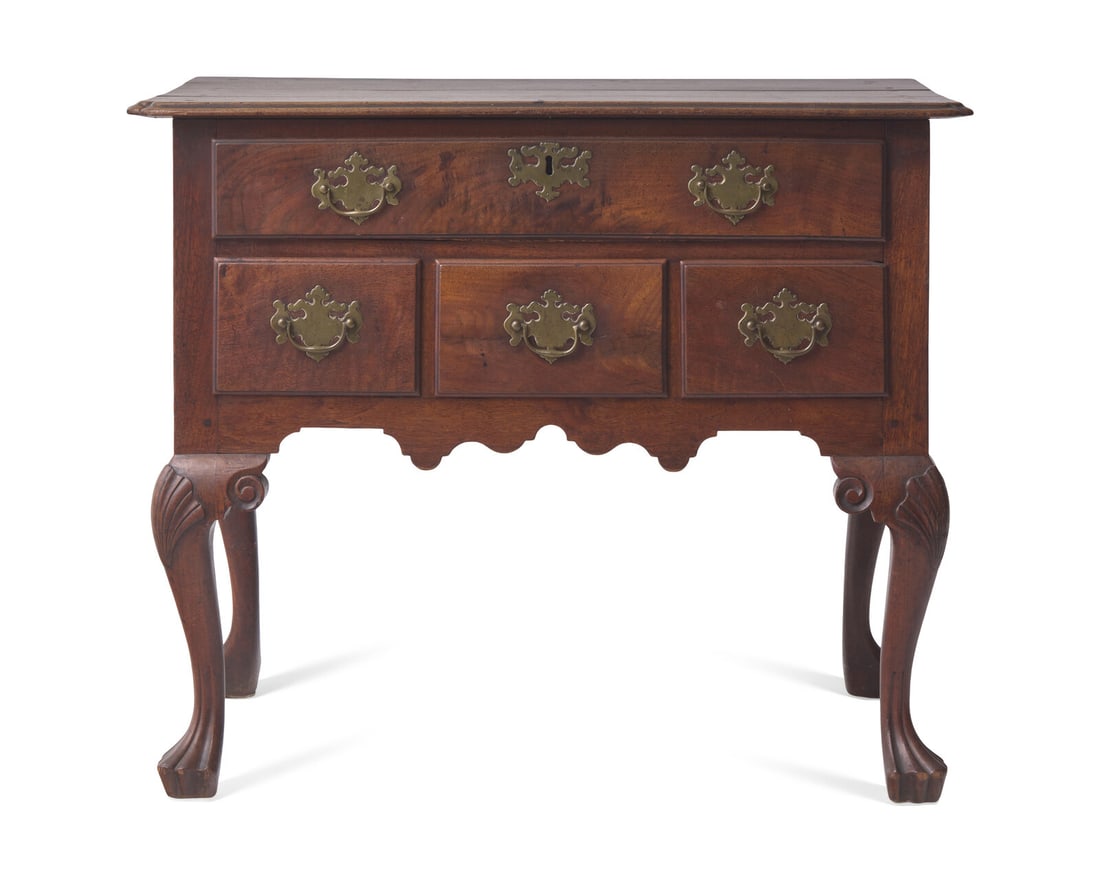 A Chippendale Carved Walnut Dressing Table, Philadelphia Or Bucks