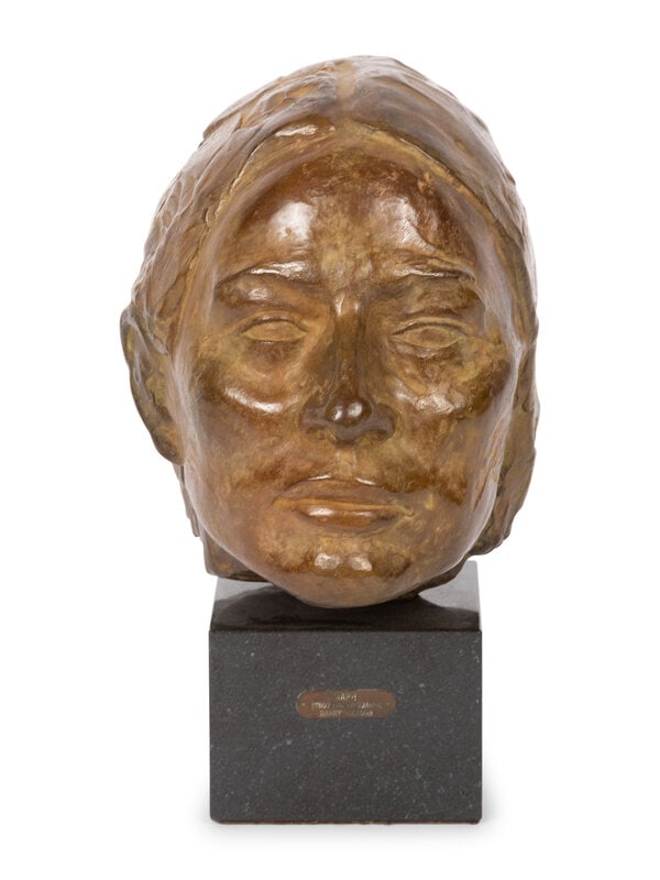 Harry Jackson (American, 1924-2011) Marie - Study for Sacagawea, 1990: Harry Jackson (American, 1924-2011) Marie - Study for Sacagawea , 1990 bronze signed Harry Jackson and dated (verso) height 9 x width 7 x depth 9 inches <