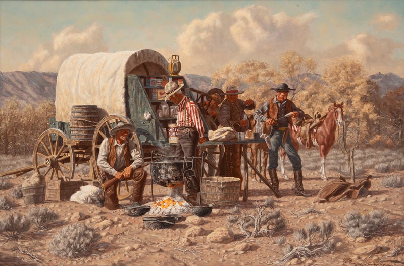 Joe Grandee
(American, b. 1929)
Justifiable Theft When Cooks Too Slow (1 of 3)