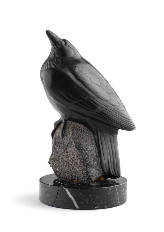 Tony Angell (American, b. 1940) Raven: Tony Angell (American, b. 1940) Raven stone signed Angell to base 13 3/8 x 8 x 6 inches. This lot is located in Chicago. Size 13 3/8 x 8 x 6 inches.
