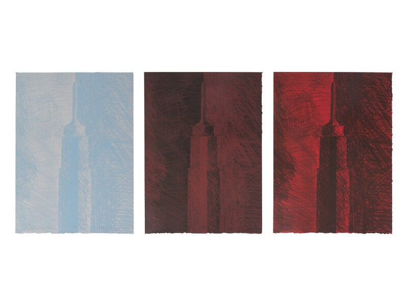 Fritz Scholder
(Luiseño, 1937-2005)
Three Works: Empire State Blue, Empire State Red, Empire St (1 of 4)