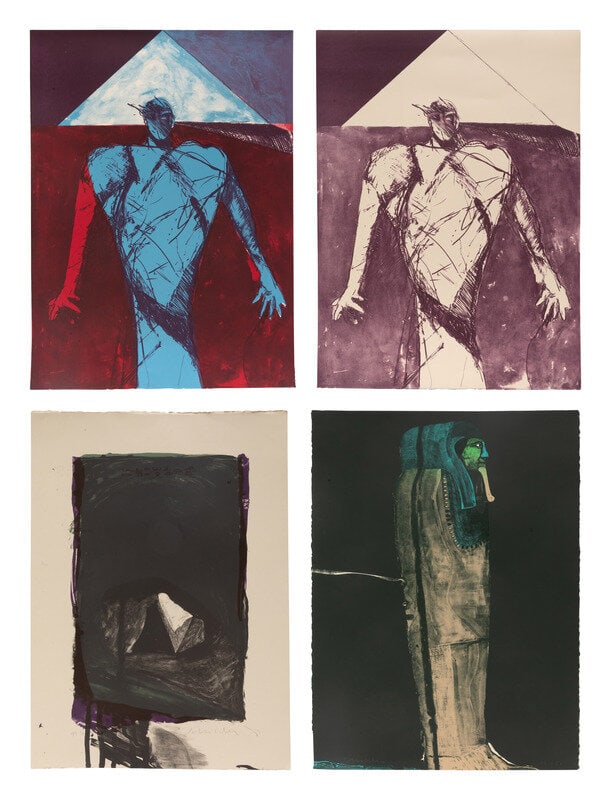 Fritz Scholder
(Luiseño, 1937-2005)
Three Works: The Sarcophagus (State I), edition 12/150; Fir (1 of 5)
