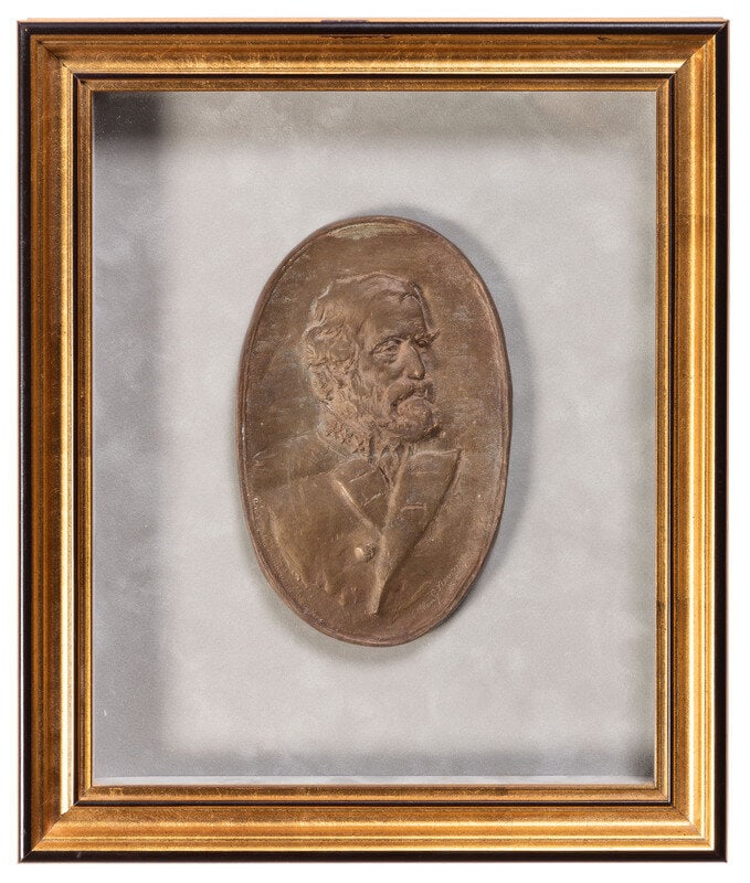 [CIVIL WAR]. NEWMAN, Allen G., artist. Bronze plaque of Confederate General Robert E. Lee. 1912. (1 of 1)
