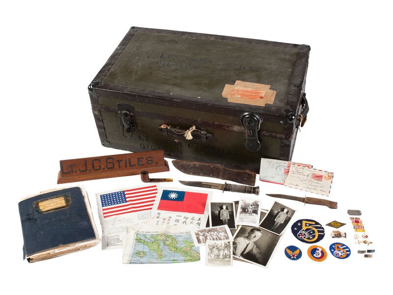 [WORLD WAR II]. Footlocker and archive of Lt. John C. Stiles, radio officer for the 5 AF. (1 of 12)