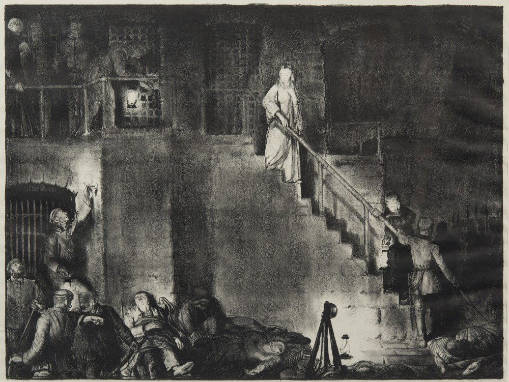 George Bellows, (American, 1882-1925), The Murder: George Bellows (American, 1882-1925) The Murder of Edith Cavell lithograph signed Geo. Bellows and titled (lower right) 18 3/4 x 24 1/2 inches.