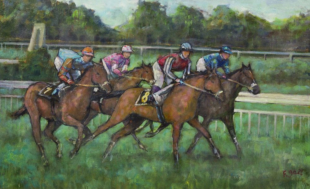Francois Gall, (French, 1912-1987), The Polo Match: Francois Gall (French, 1912-1987) The Polo Match oil on canvas signed F. Gall (lower right) 15 x 24 inches.