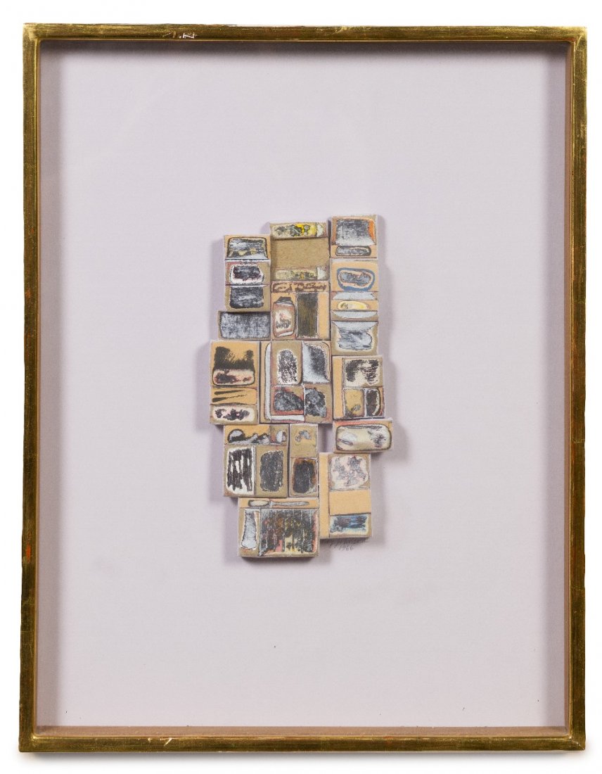 Ray Johnson, (American, 1927-1995), Island, 1966: Ray Johnson (American, 1927-1995) Island, 1966 mixed media collage signed Ray Johnson and dated (lower right) 7 1/2 x 4 inches. Provenance: Willard Gallery, New York, New York