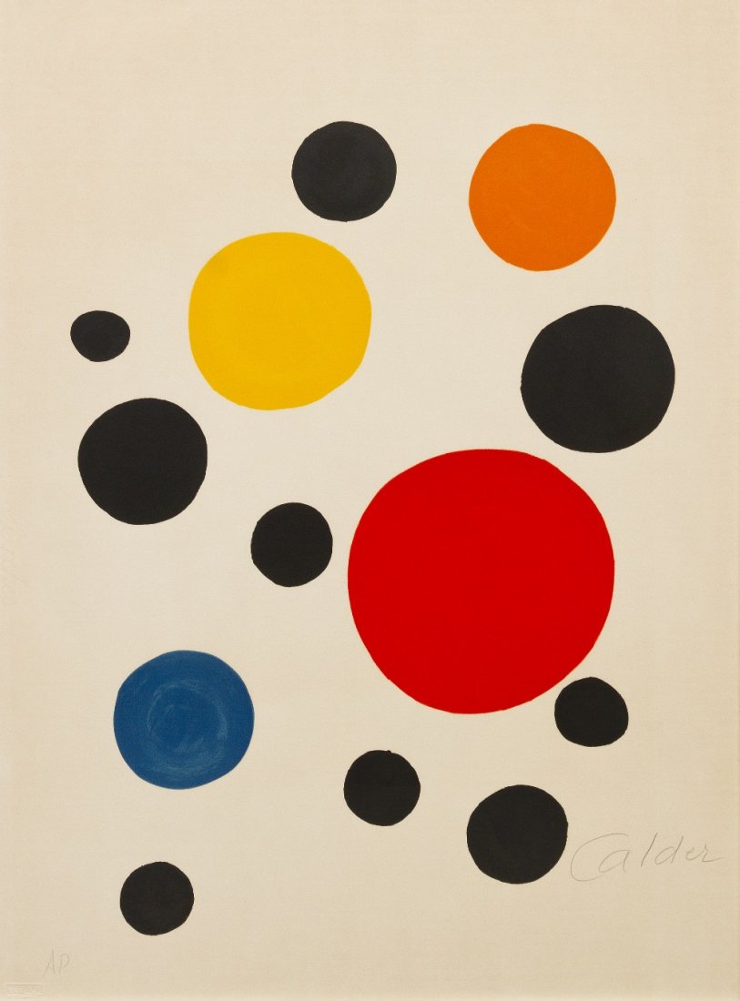 Alexander Calder, (American, 1898-1976), Dots: Alexander Calder (American, 1898-1976) Dots lithograph edition AP, signed Calder (lower right) 22 1/2 x 16 inches.