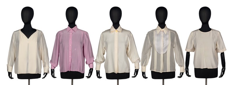 Five Designer Silk Blouses (1 of 3)