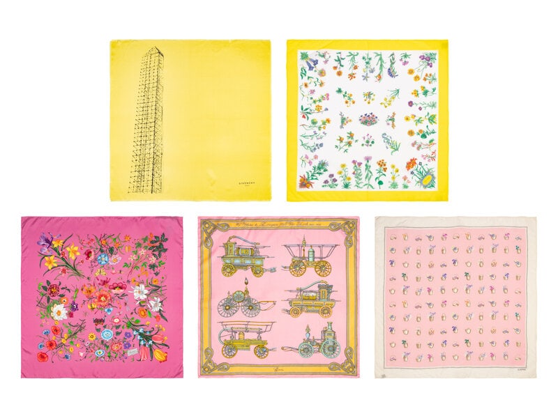 Five Designer Silk Scarves (1 of 6)