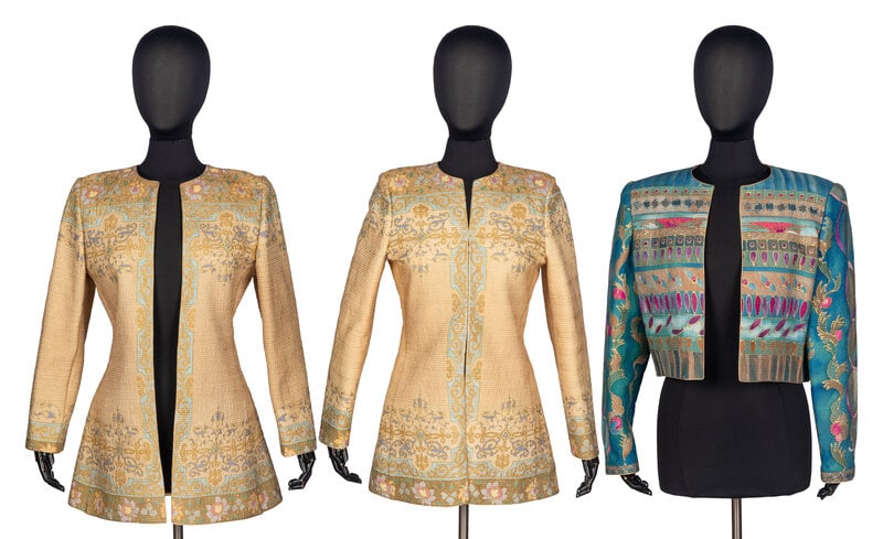Three Mary McFadden Quilted Silk Jackets (1 of 4)