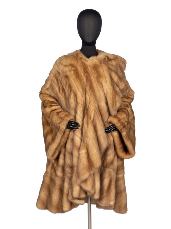 Revillon Golden Sable Draped Coat (1 of 4)