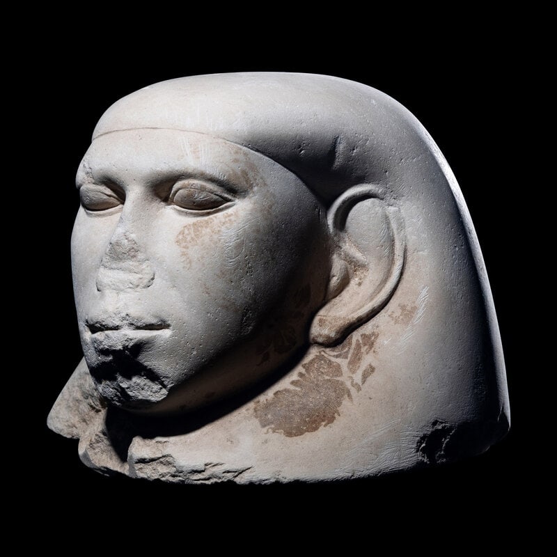 An Egyptian Limestone Canopic Jar Lid (1 of 6)