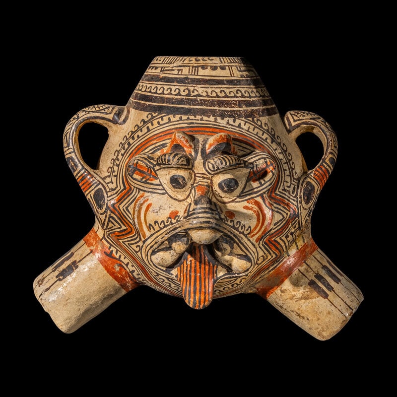 A Nicoya Polychrome Zoomorphic Vessel (1 of 4)