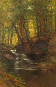 Worthington Whittredge (American, 1820-1910) Brook in the Forest
