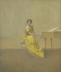Thomas Wilmer Dewing (American, 1851-1938) The Music Lesson, 1921
