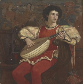 Elihu Vedder (American, 1836-1923) The Lute Player, 1874