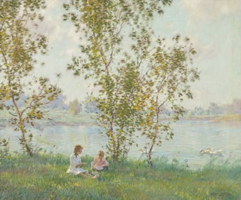 Edward Dufner (American, 1872-1957) Edge of the Lake