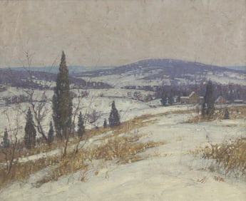 George William Sotter (American, 1879-1953) Bucks County, Valley in Winter