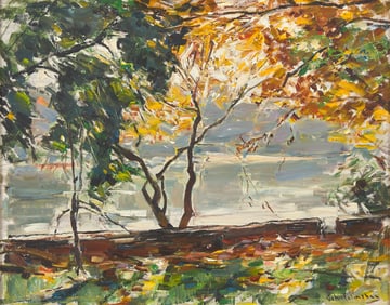 John Fulton Folinsbee (American, 1892-1972) Autumn River, c. 1960s
