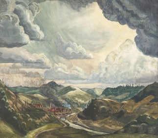 Charles E. Burchfield (American, 1893-1967) Storm over Irondale, 1920