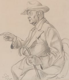 Thomas Hart Benton (American, 1889-1975) Study for 'The Doctor,' c. 1952