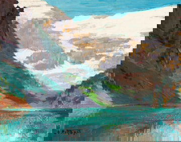 Edward Henry Potthast (American, 1857-1927) Lake Louise, Morning