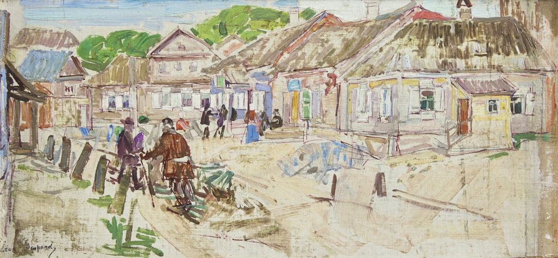 Leon Gaspard (American/Russian, 1882-1964) Peasant Houses #4, 1911 (1 of 3)