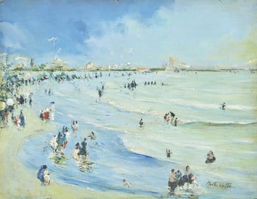 Martha Walter (American, 1875-1976) Beach Scene (Coney Island)