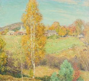 Willard Leroy Metcalf (American, 1858-1925) Symphony in Yellow, 1911