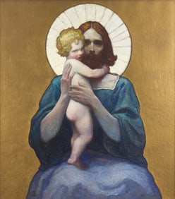 N. C. Wyeth (American, 1882-1945) Suffer the Little Children to Come Unto Me, c. 1920