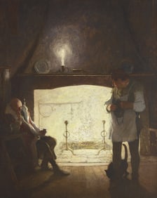 N. C. Wyeth (American, 1882-1945) "Now, mark me, mine host," Sir Daniel said, "follow but mine