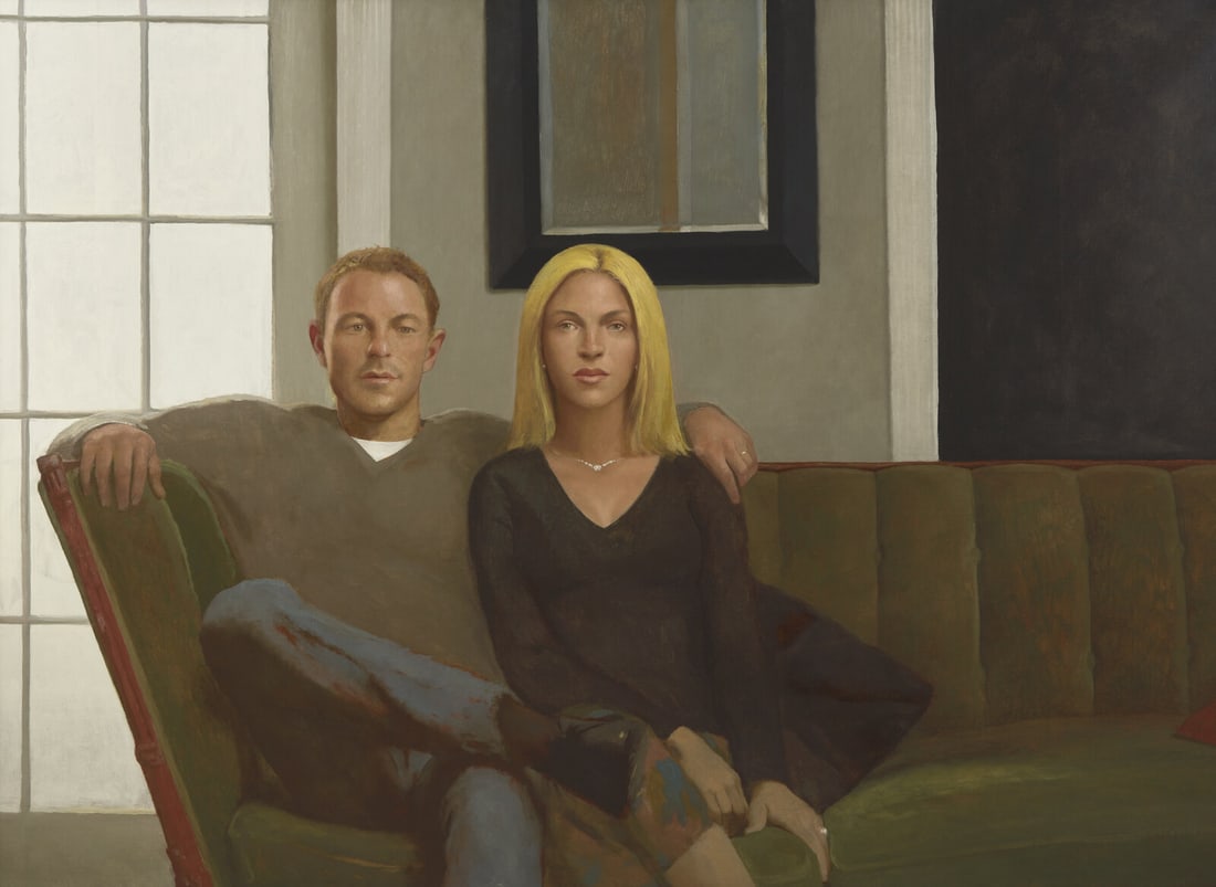 Bo Bartlett (American, b. 1955) Chase and Anna Maria Lenfest, 2001: Bo Bartlett (American, b. 1955) Chase and Anna Maria Lenfest, 2001 oil on canvas signed Bo Bartlett, titled, dated, and inscribed with the Artist's IGN logo (on the reverse) 48 x 66 1/8 in. Property f