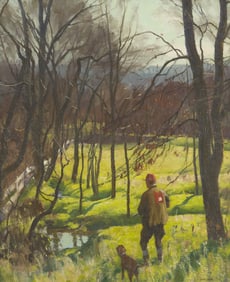Harry Leith-Ross (American, 1886-1973) Hunter and Dog