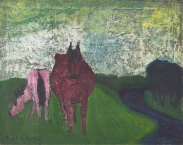 Milton Avery (American, 1885-1965) Horses in Spring, c. 1936