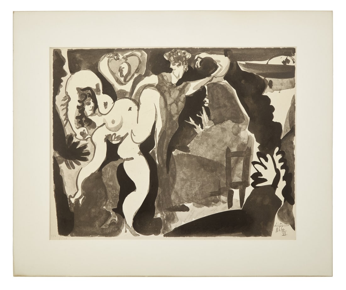 After Pablo Picasso (Spanish, 1881–1973) A pair of prints from Toros.15 lavis inédits. (1 of 4)