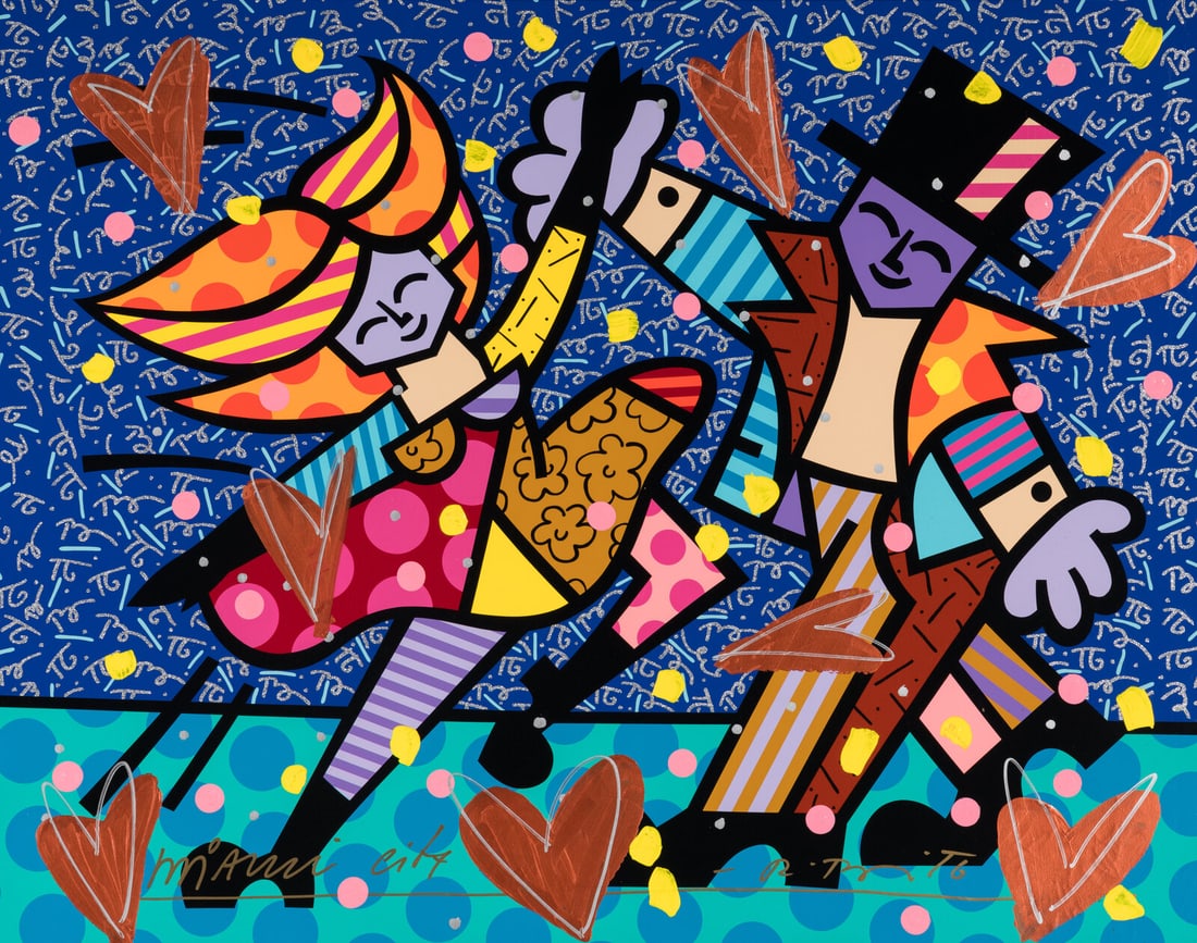 Romero Britto (Brazilian, b. 1963) Miami City (1 of 2)