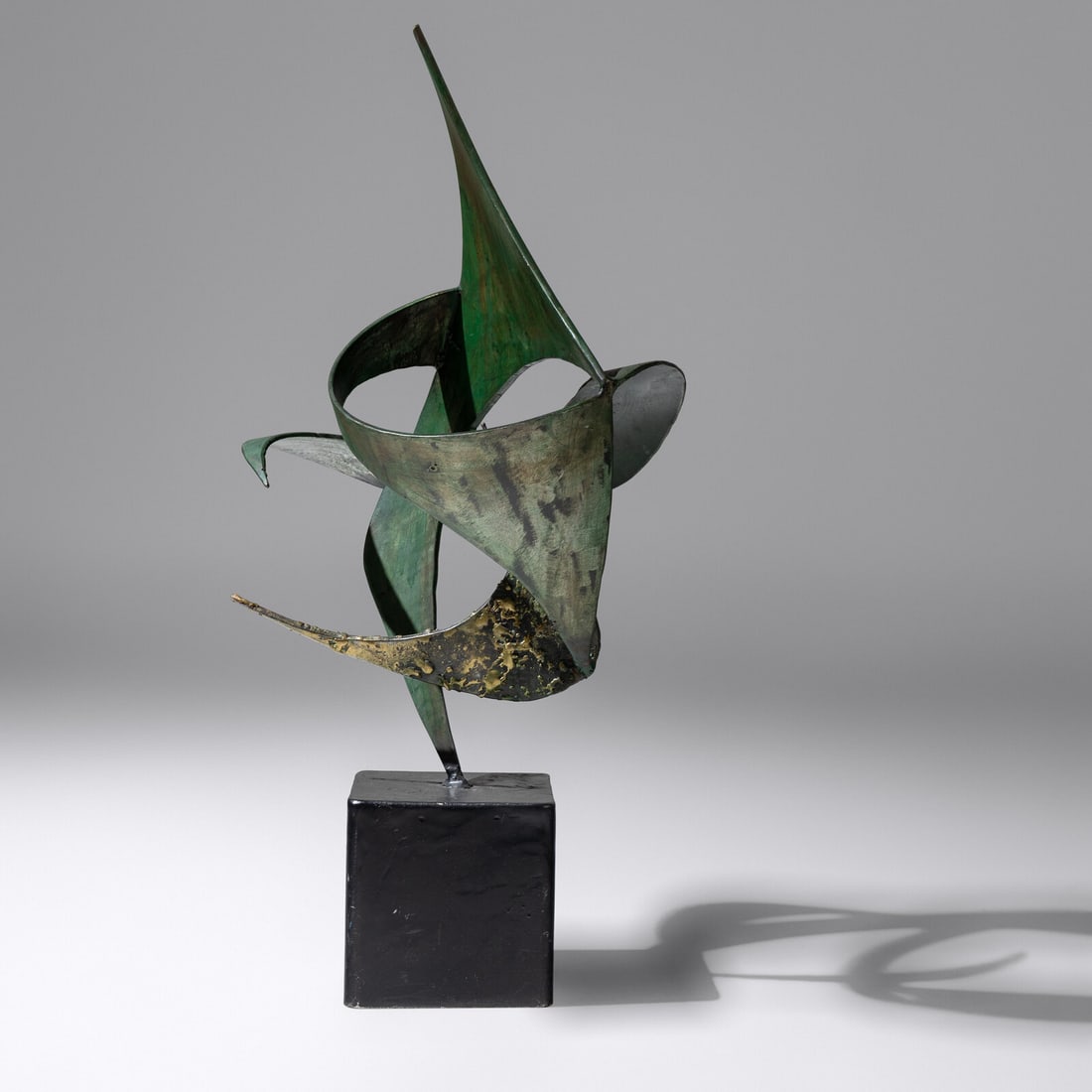 James Bearden (American, b. 1964) Cradle torch cut, acid etched verde sculpture (1 of 4)