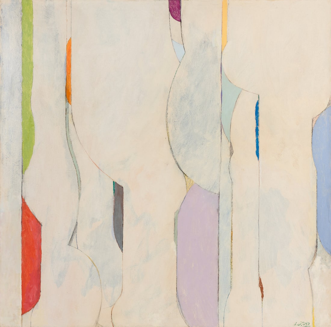 Arthur Osver (American, 1912-2006) Tartar Flyaway, Etc., 1981-1987: Arthur Osver (American, 1912-2006) Tartar Flyaway, Etc., 1981-1987 mixed media on Japanese paper laid to canvas signed A. Osver (lower right); signed, titled and dated (verso) 54 x 55 1/2 inches. This