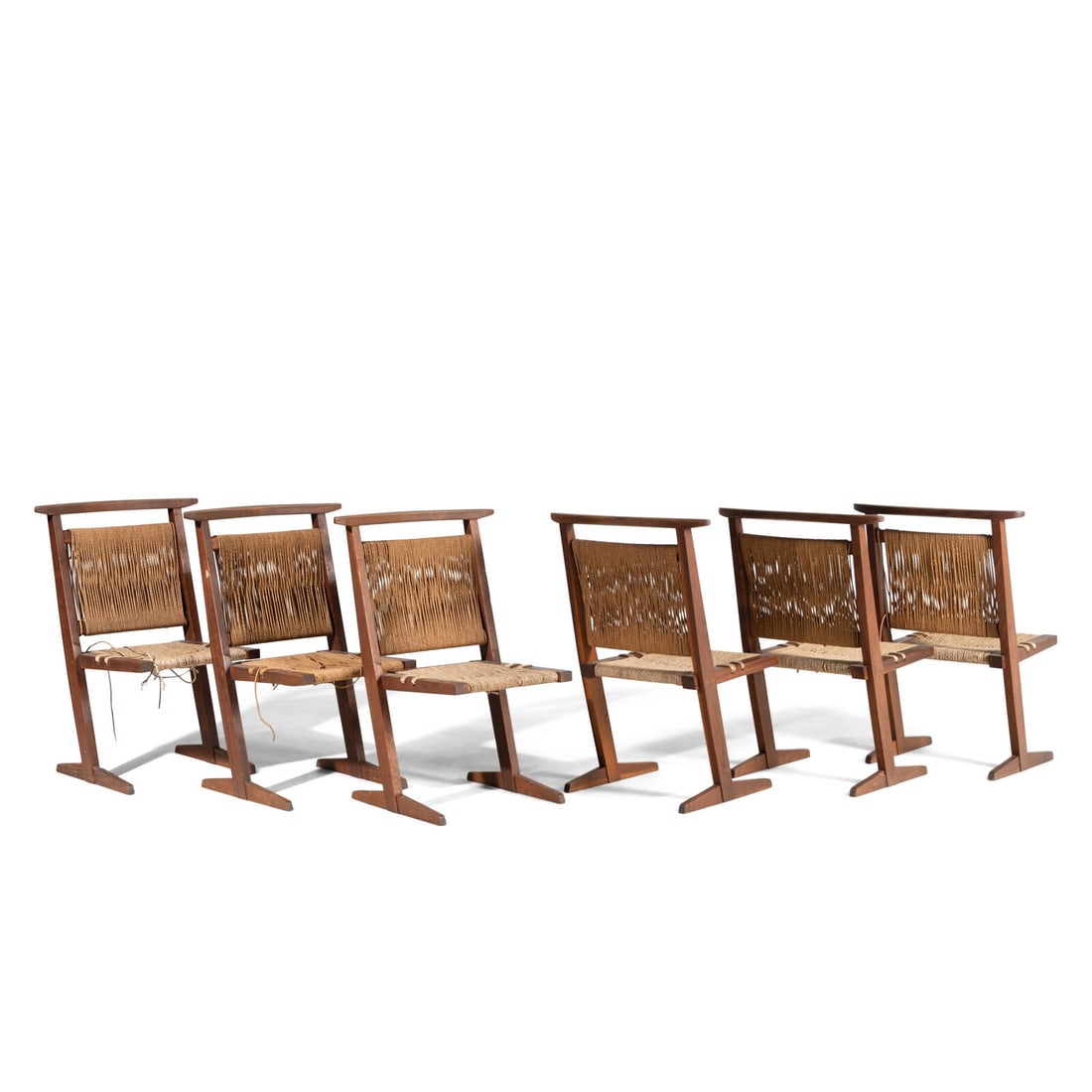 Style of George Nakashima 20th Century Set of 6 Chairs (1 of 2)