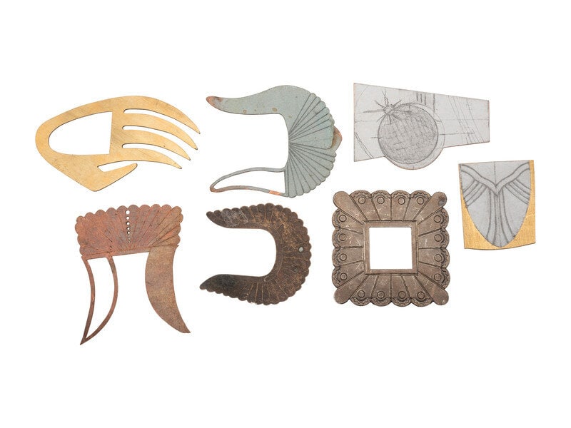 Jesse Monongya
(Hopi-Diné, 1952-2024)
Silver, Copper, and Gold Jewelry Preforms (1 of 2)