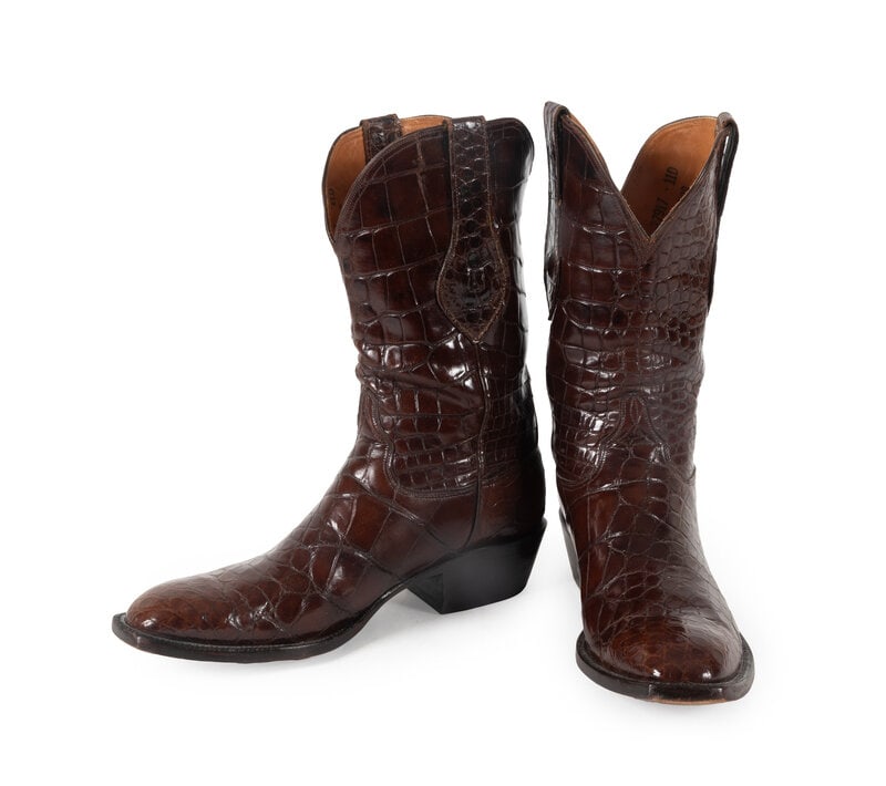 Lucchese Brown Full Alligator Boots (1 of 2)