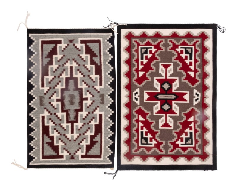 Navajo Two Grey Hills Weavings / Rugs (1 of 5)