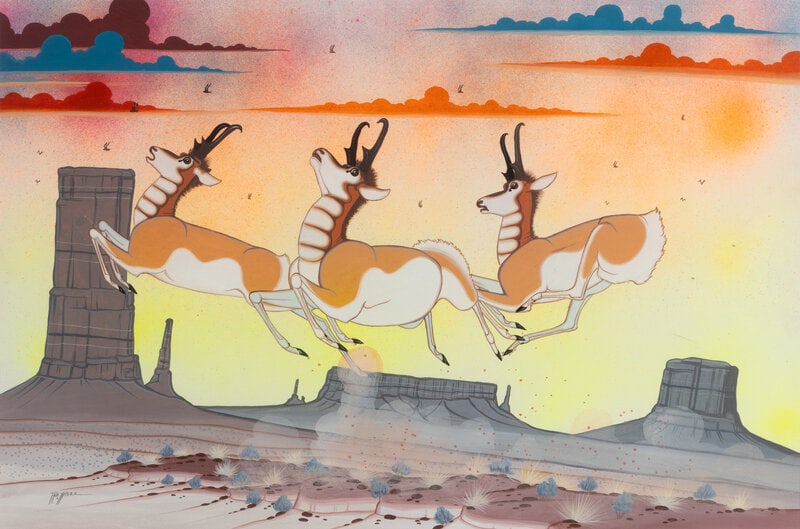 Beatien Yazz
(Diné, 1928-2012)
untitled, Prancing Pronghorn (1 of 4)