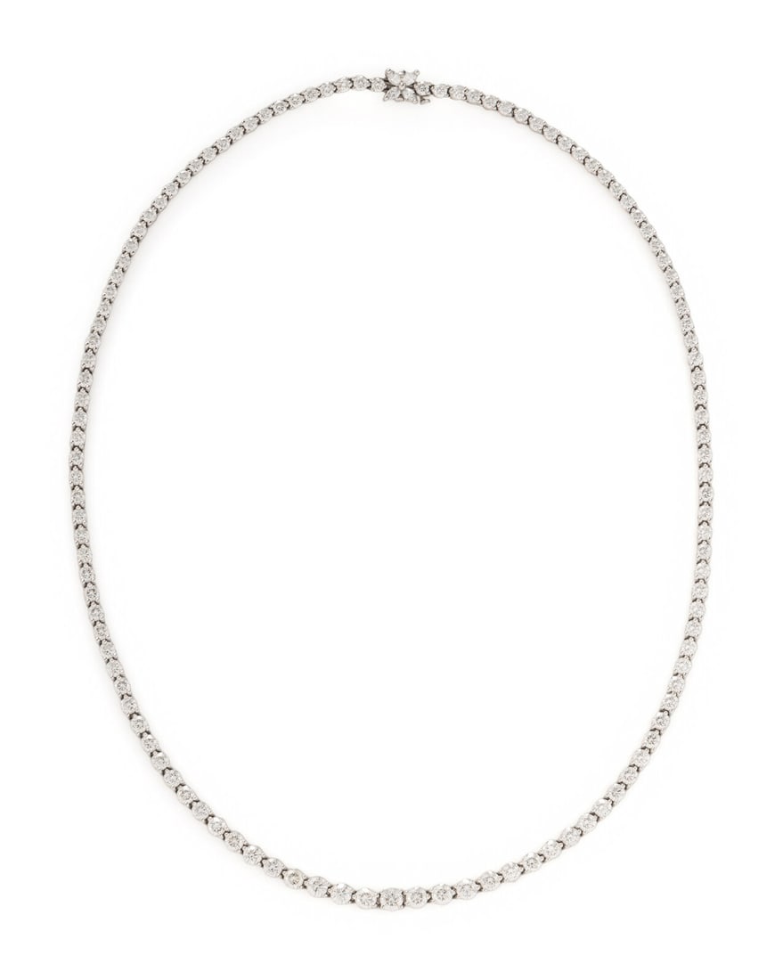 TIFFANY & CO., DIAMOND AND PLATINUM 'VICTORIA' NECKLACE (1 of 2)