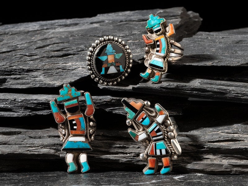 Zuni Mosaic Inlay Rings (1 of 2)