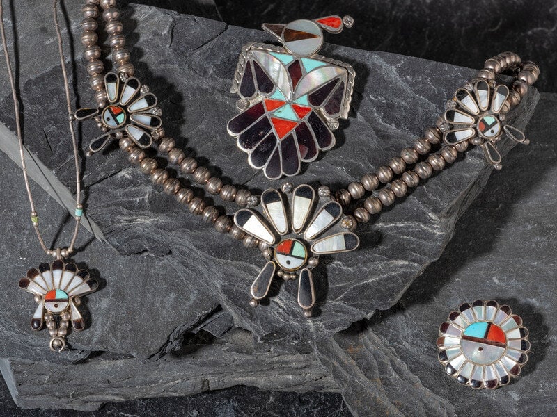 Zuni Inlay Necklaces and Pendants (1 of 2)