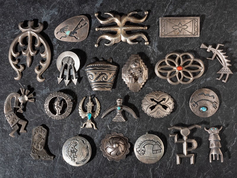 Navajo, Mexican, and Southwestern-style Pins / Pendants (1 of 2)